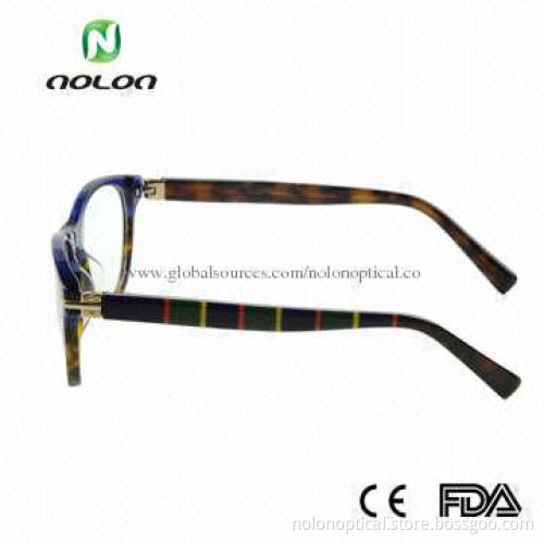 Two Tones High-end Acetate Optical Frame, Clear Lens